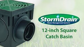 StormDrain 12quot Square Drainage Catch Basin with Drain Grate [upl. by Lyontine]