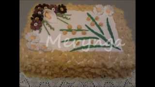 COME FARE LA TORTA MIMOSA DECORATA CON PASTA DI ZUCCHERORICETTA [upl. by Grounds392]