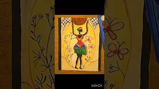 Short tutorial warli art painting🎨Discovering Warli indian tribal art Warli Art art Shorts [upl. by Tayyebeb356]