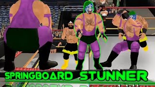 How to do Springboard stunner in Wrestling Empire [upl. by Ahsyas163]