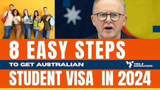 8 Easy Steps to Get an Australian Student Visa  Study in Australia 2024 [upl. by Fruin452]