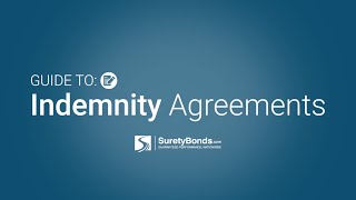 Guide to Indemnity Agreements [upl. by Gennie]