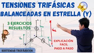 FUENTES TRIFASICAS BALANCEADAS EQUILIBRADO💥 3 EJERCICIOS RESUELTOS Secuencia de fase ABC y CBA 😱 [upl. by Bartlet]