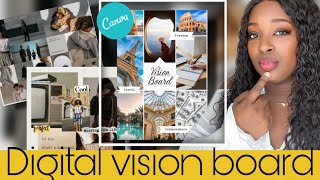 How to design digital 2024 vision board using Canva [upl. by Seaton798]