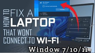 How to Fixquot Wifi Not Connected in Laptopquot Window 10  Window 11 [upl. by Nicolas954]