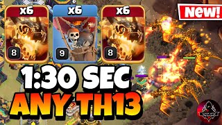 TH13 Super Dragon Attack With 9 Zap Spell  Best Th13 Attack Strategy 2024 in Clash of Clans [upl. by Ashli]