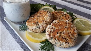 Galettes de saumon et quinoa sans gluten 94 [upl. by Schrader]