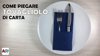 Come Piegare tovagliolo per la tavola  Decorazioni in cucina [upl. by Raynor890]