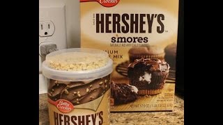 Making Hersheys Smores Cupcakes [upl. by Eigger961]