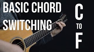 Chord Switching Practice  C to F  The Fastest Way To Memorize The F Chord [upl. by Odiug573]