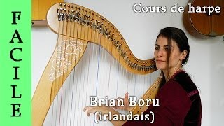 Brian Boru  cours de harpe débutant 15  tutoriel  par Evélina Simon [upl. by Spatola]