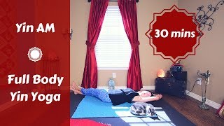 Yin AM Yin Yoga Full Body Deep Stretch  Full Meridian Balancing 30 mins [upl. by Avir]