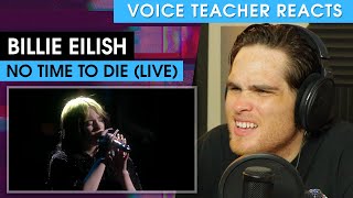 Billie Eilish  No Time To Die The BRIT Awards  Voice Teacher Reacts [upl. by Standush]