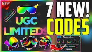 NEW ALL WORKING CODES FOR UGC LIMITED IN 2024 ROBLOX UGC LIMITED CODES [upl. by Nylhtac]