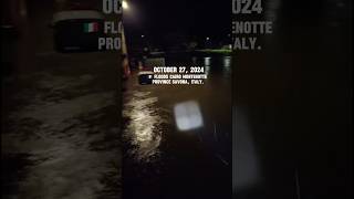 🇮🇹 October 27 2024 Heavy floods in Cairo Montenotte in the Province of Savona Italy [upl. by Htebasyle]