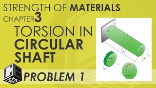 Mechanics of Deformable Bodies Chapter 3 Torsion in Circular Shaft Problem 1 PH [upl. by Law645]