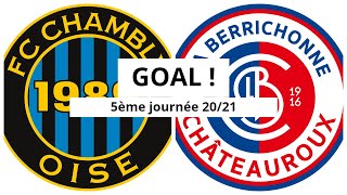 FC Chambly Oise  Châteauroux 11 GOAL 53 Thibault Jacques 5ème journée 202021 [upl. by Hadden472]