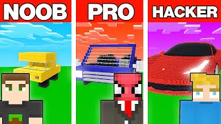 NOOB VS PRO VS HACKER DEVASA ARABA YAPI KAPIŞMASI  Minecraft [upl. by Otinauj]