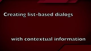 Create a Listbased Contextual ServiceNow Dialog Window [upl. by Burns801]