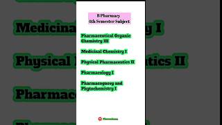 B Pharmacy 4th semester subjects bpharmacy pharmacy virslshorts [upl. by Ehttam386]