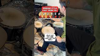 How to play a John Bonham Style Drum Fill in Minutes drums [upl. by Bidle]