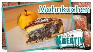 Omas DDR Mohnkuchen mit Puddinghaube  einfachkreativseinde Backen1 [upl. by Aicenad]