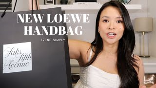 NEW UNDERRATED LOEWE HANDBAG REVEAL amp WHAT FITS INSIDE  Irene Simply [upl. by Erfert]