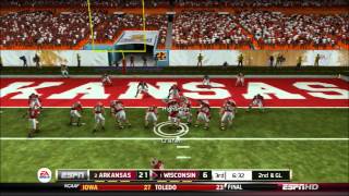 NCAA 13 Arkansas Razorbacks Dynasty BCS National Championship game vs 1 Wisconsin [upl. by O'Meara]