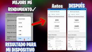 El mejor ⚪TAMAÑO DE BÚFER DE REGISTRO✅ para ANDROID BENCHMARK🔹 [upl. by Panther]