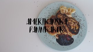 VARDAGSVEGAN  veganska pannkakor  vegan pancakes  amerikanska pannkakor  american pancakes [upl. by Palocz993]