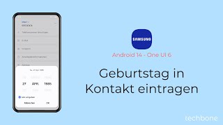 Geburtstag in Kontakt eintragen  Samsung Android 14  One UI 6 [upl. by Groos166]