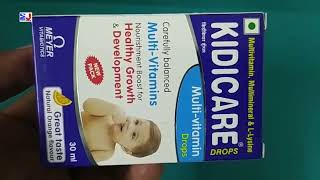 KIDICARE Drops  Multivitamin Drops Uses  KIDICARE Drops Uses Side effects benefits dosage Fayde [upl. by Niras]