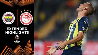 Fenerbahçe vs Olympiacos Extended Highlights  UEL Group Stage MD2  CBS Sports Golazo [upl. by Senoj403]