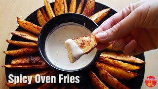 How to make SPICY OVEN FRIES  recipe [upl. by Yrojram]