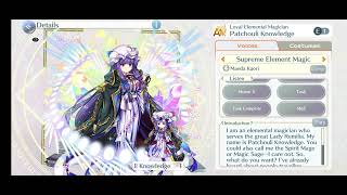 Touhou Lost Word Patchouli E1 Voicelines Supreme Element Magic [upl. by Roxana]