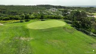 Golf Royal Óbidos  drone aerial video  hole16 [upl. by Euqinommod]