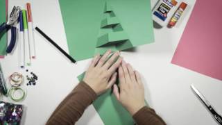 Make your own popup Christmas card Christmas tree [upl. by Ical]