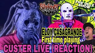 Slipknot First time performing Custer with New Drummer Eloy Casagrande Reaction drums [upl. by Jorgenson]