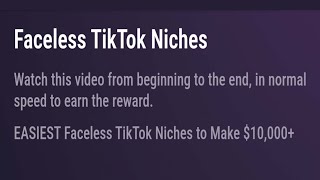 Faceless TikTok Niches [upl. by Eenyaj]