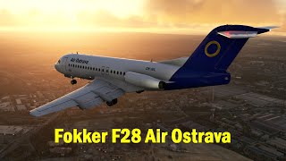 Fokker F284000 Air Ostrava OKIEL ✈ Budapešť – Ostrava │ LHBP31L – LKMT22 [upl. by Ettessil]