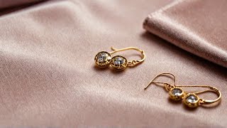 gold earrings designs new model 2024 daily wear [upl. by Farrison]