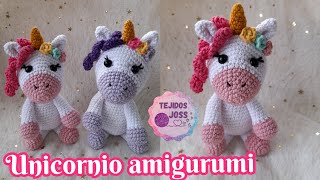 Unicornio amigurumi  tejidos joss [upl. by Georgetta]