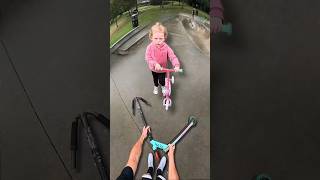 i ruined her day😢 then made it😇 scooter skatepark challenge comedy funny skate fail [upl. by Bonne722]