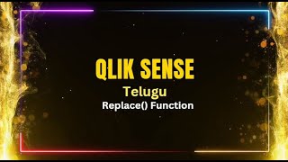 Qlik Sense interview Questions in Telugu  Replace function [upl. by Eelrahs630]