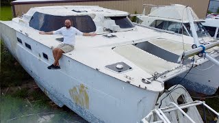 Too much work DIY hurricane catamaran project 😬 [upl. by Smailliw]