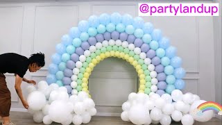 How to make rainbow balloon arch  tutorial [upl. by Shyamal804]