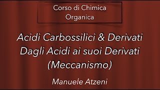 Chimica organica Dagli acidi carbossilici ai derivati degli acidi considerazioni importanti L119 [upl. by Demmer]