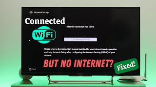 How to Fix Sony Bravia TV WiFi Connected But No Internet [upl. by Elias]