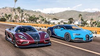 bugatti chiron et koenigsegg agera RS forza horizon 5 [upl. by Binetta]