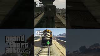 TRAIN VS MAIN CHARACTER  GTA 5 VS GTA 4 CAMPARISON   2008  2022 [upl. by Kaylil]